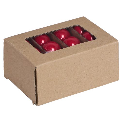 Artikel Glasjulkulor röd emaljlook mini Ø3cm 22 st