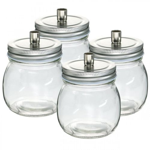 Artikel Dekorglas med ljushållare ljusdekoration Ø8cm H10,5cm 4 st