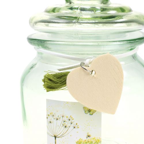 Floristik24 Glasburk Bonboniere Green Ø11cm H15.5cm
