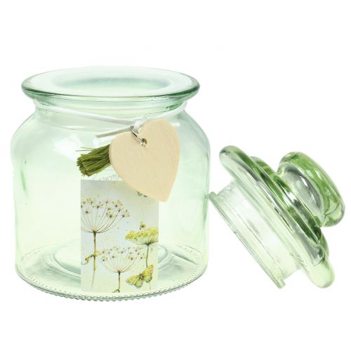 Floristik24 Glasburk Bonboniere Green Ø11cm H15.5cm