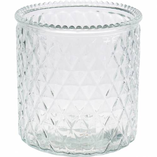 Floristik24 Dekorativ glas diamant glasvas klar blomvas 2st