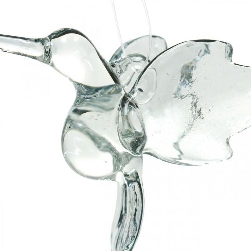 Floristik24 Glasdekoration paradisfåglar, dekoration kolibri, hängande glas, fågeldekoration 3st