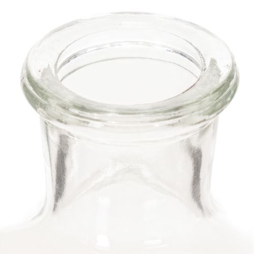 Glasflaska med mönster, cylindrisk, klar, dekorativ vas, 15 cm, 6 stycken | Floristik24.se
