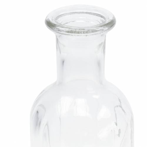 Artikel Dekorativ glasflaska med räfflad dekor klar Ø7,5cm H19cm 6 st