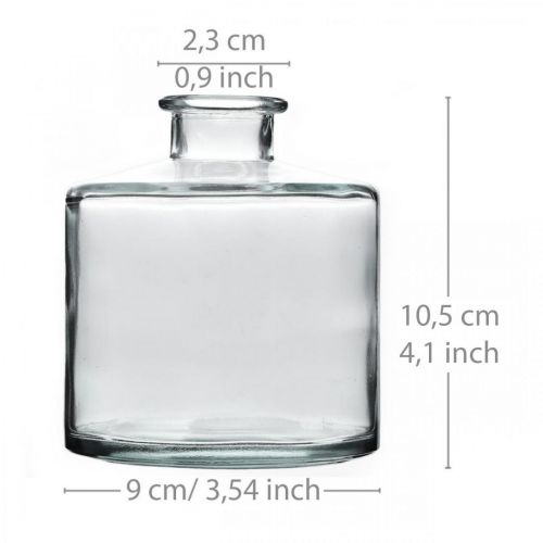 Floristik24 Blomvas, ljushållare, glasburk transparent H10,5cm Ø9cm