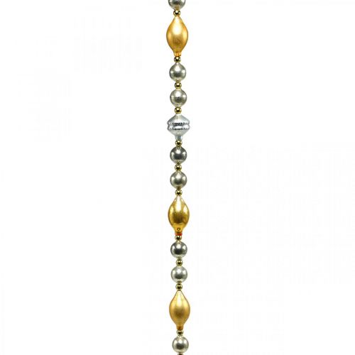 Floristik24 Julkula girlang dekoration gyllene, silver glas 1,8m