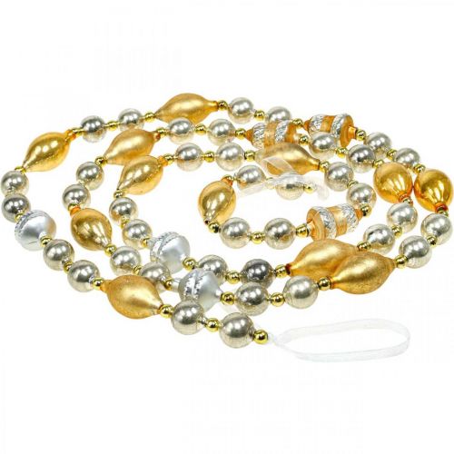 Floristik24 Julkula girlang dekoration gyllene, silver glas 1,8m