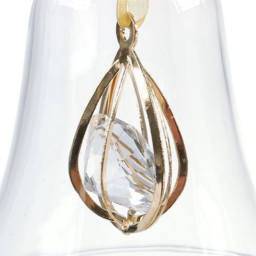 Floristik24 Klockkruka Ø8cm H16cm med diamant 2st