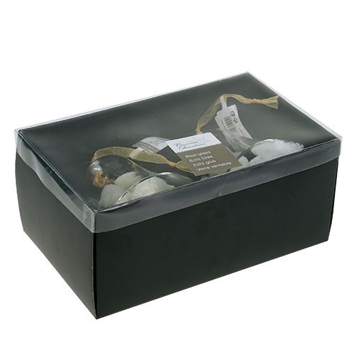 Floristik24 Klockkruka Ø8cm H16cm med diamant 2st