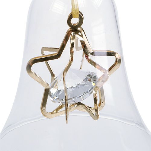 Floristik24 Glasklocka Ø8cm H16cm guld 2st
