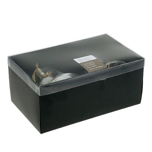 Floristik24 Glasklocka Ø8cm H16cm guld 2st