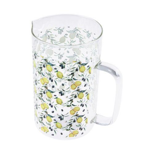 Floristik24 Glaskanna citroner och oliver dekorativ kanna glas H17cm