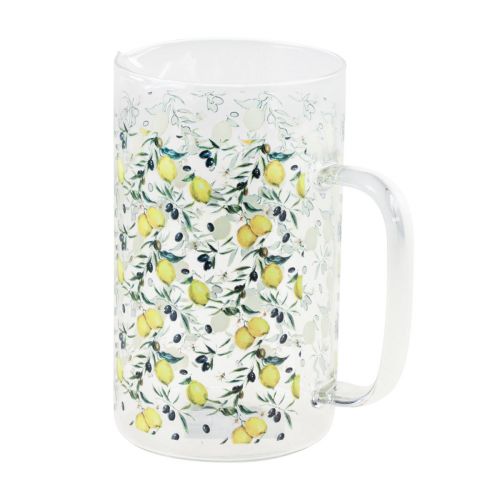 Artikel Glaskanna citroner och oliver dekorativ kanna glas H17cm