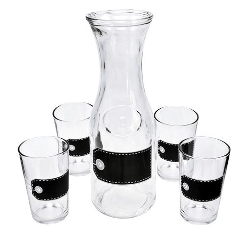 Artikel Glaskaraff H27cm med 4 glas H11cm