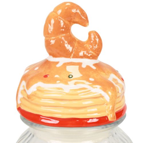 Artikel Bonboniere glaskexburk med lock croissant Ø11cm H28,5cm