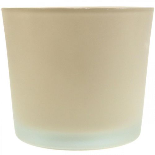 Artikel Blomkruka i glas beige planteringskruka glaskruka Ø14,5cm H12,5cm