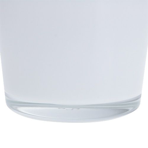 Floristik24 Blomkruka i glas vit Ø10cm H8,5cm