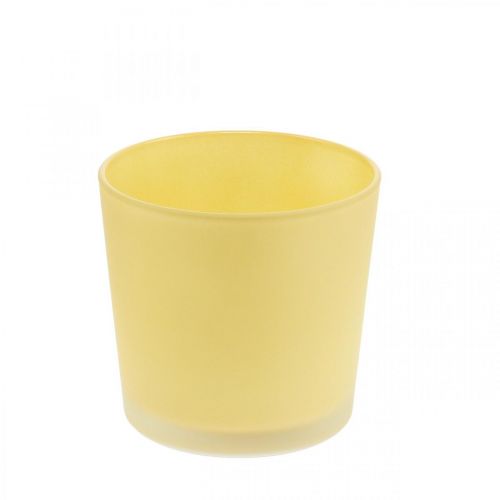 Artikel Blomkruka i glas gul dekorativ glasbalja Ø11,5cm H11cm
