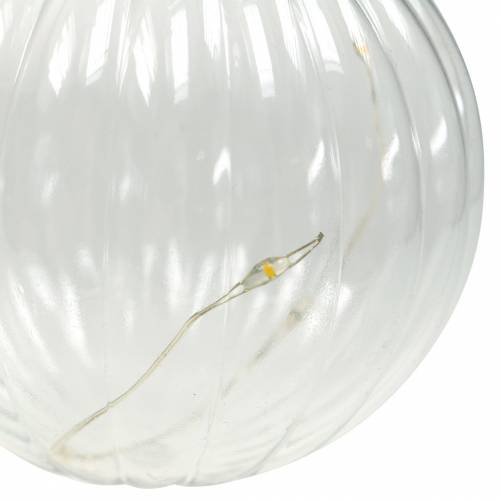 Floristik24 Solar LED-lampa retro look transparent varmvit Ø8cm