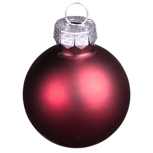Floristik24 Glaskulor Jul i Bordeaux mix Ø3cm 22 st