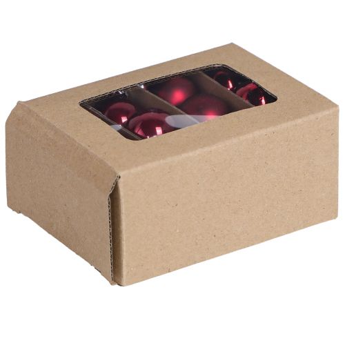 Glaskulor Jul i Bordeaux mix Ø3cm 22 st | Floristik24.se