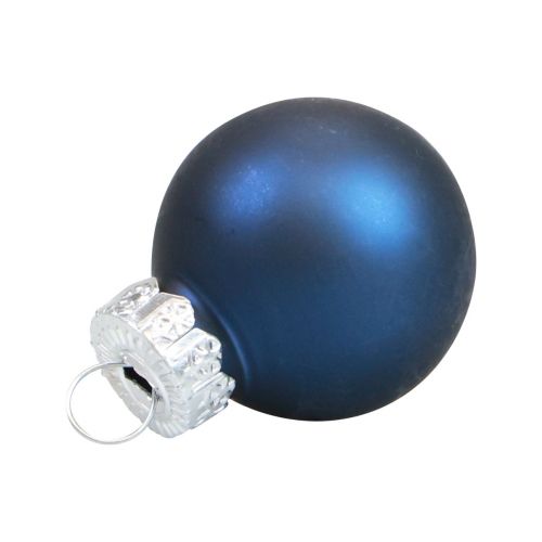 Artikel Mini julkulor glas blå glaskulor Ø2,5cm 20st