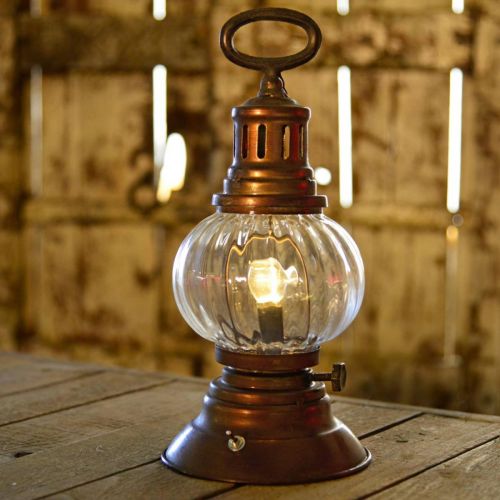 Floristik24 LED orkanlykta, metalllampa, dekorativt ljus, vintagelook Ø12.5cm H30cm