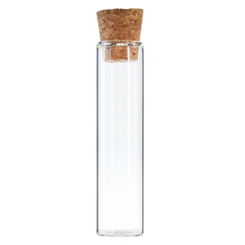 Floristik24 Minivaser glas dekorativa glasrör med korkar H11,5cm 24 st