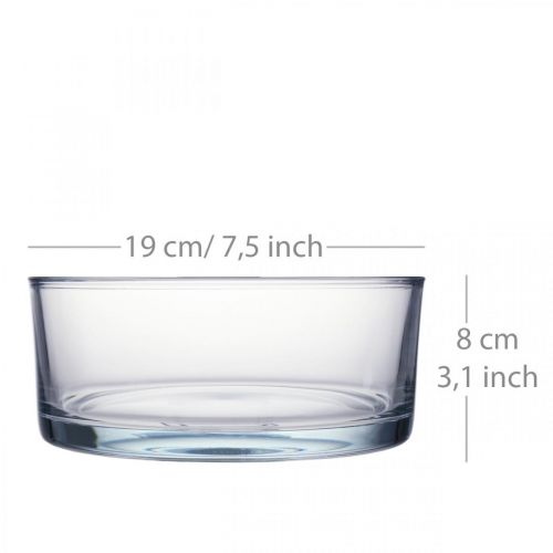 Floristik24 Glasskål Ø19cm H8cm