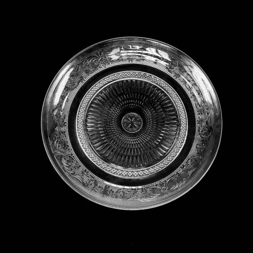 Glasplatta antik Ø14,5cm 6st
