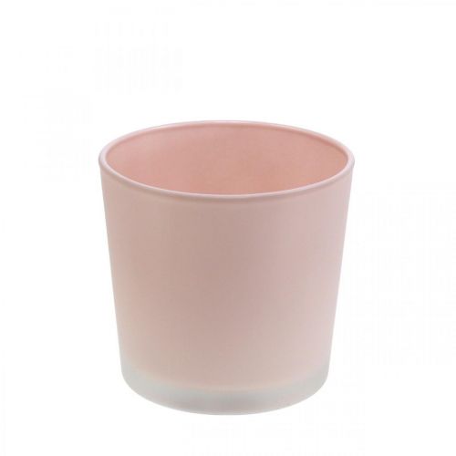 Blomkruka glaskruka rosa glasbalja Ø11,5cm H11cm
