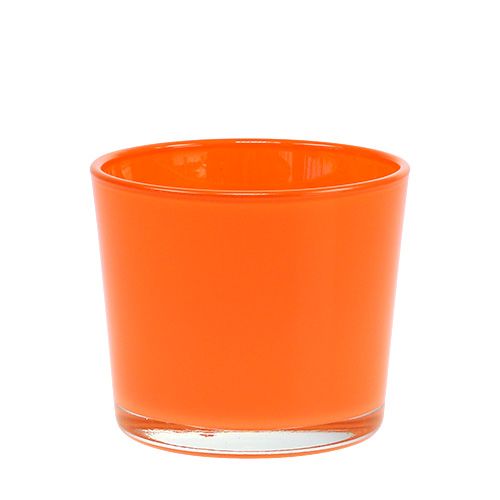 Floristik24 Glaskruka orange Ø10cm H8,5cm