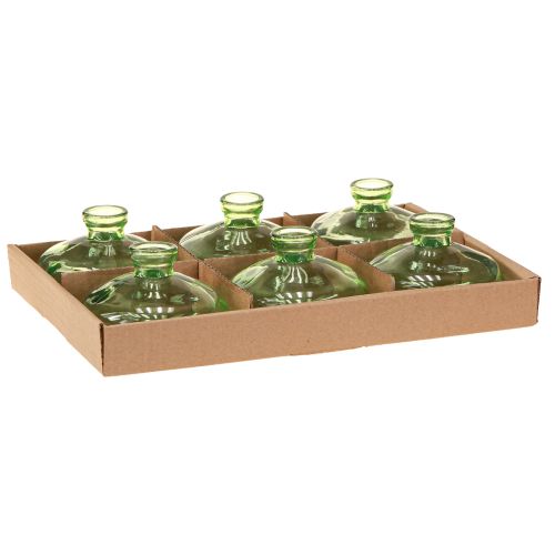 Artikel Glasvas lökgröna minivaser glas Ø9cm H6cm 6 st