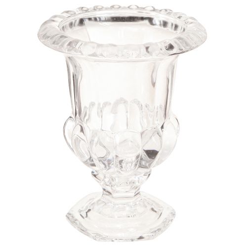 Artikel Glasvas liten vas med fot klar retro Ø11cm H14cm