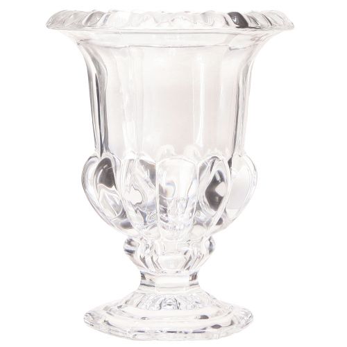 Artikel Glasvas liten vas med fot klar retro Ø11cm H14cm