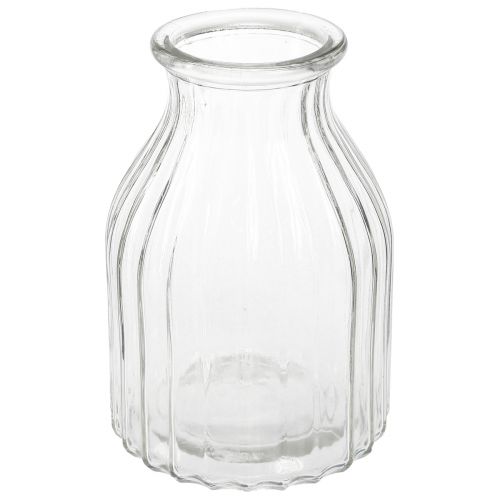 Artikel Glasvas vasspår dekorativt glas klar Ø12cm H18cm 2st
