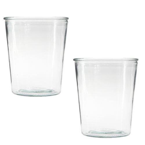 Artikel Glasvas konisk vas glaskruka Ø14cm H16cm 2st