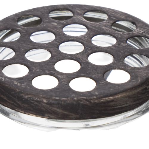 Artikel Glasflaska i metallkorg, perfekt för dekorativa accenter i vardagsrummet, 20 cm