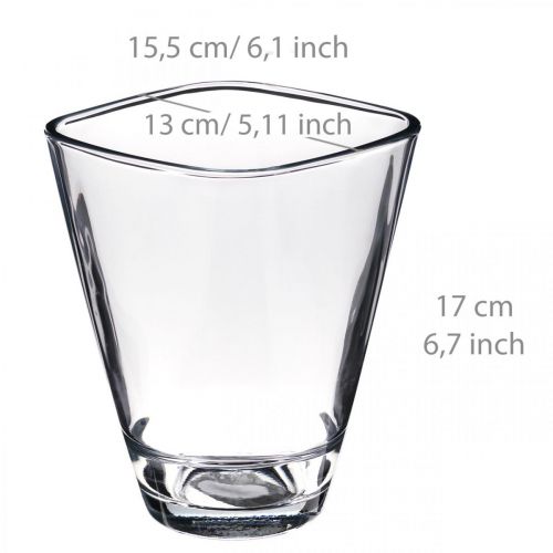 Floristik24 Orkidéplanteringsglas klar H17cm B13cm