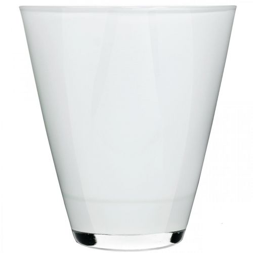 Floristik24 Orkidékruka vit glas H17cm B13cm