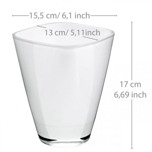Floristik24 Orkidékruka vit glas H17cm B13cm
