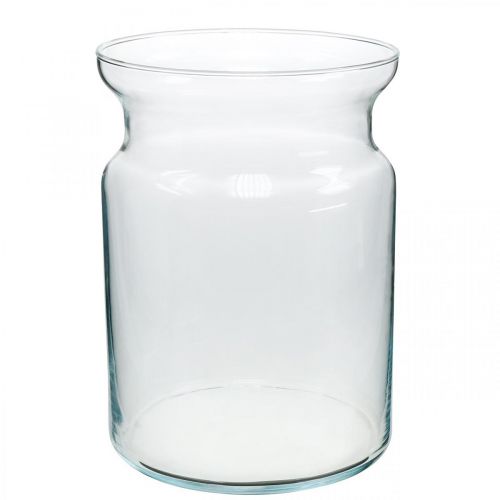 Glasvas klar dekorativ vas glaslykta blomvas Ø18cm H25cm