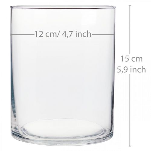 Floristik24 Glasvas Ø12cm H15cm