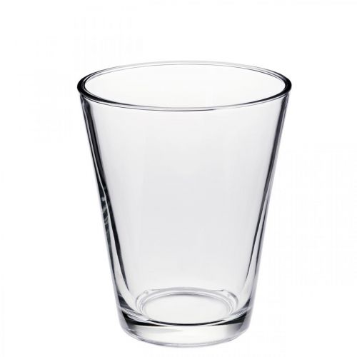 Floristik24 Glasvas Konisk Klar Ø11cm H15cm