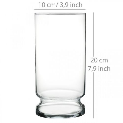 Floristik24 Glas Vas Cylinder Klar Ø10cm H20cm