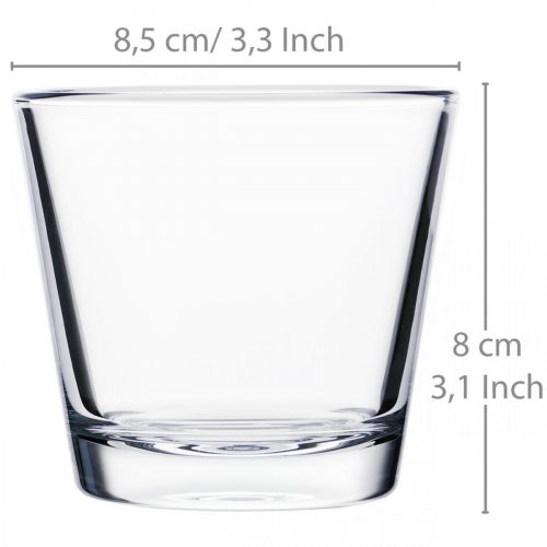 Floristik24 Glasvas klar Ø8,5cm H8cm 6st