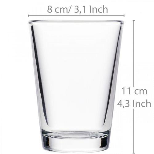 Artikel Glasvas klar Ø8cm H11cm för bordsdekoration