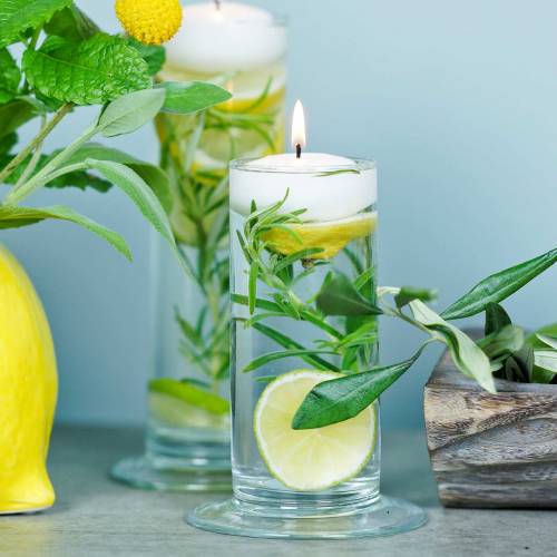 Floristik24 Glasvas med fot Klar Ø6cm H20cm