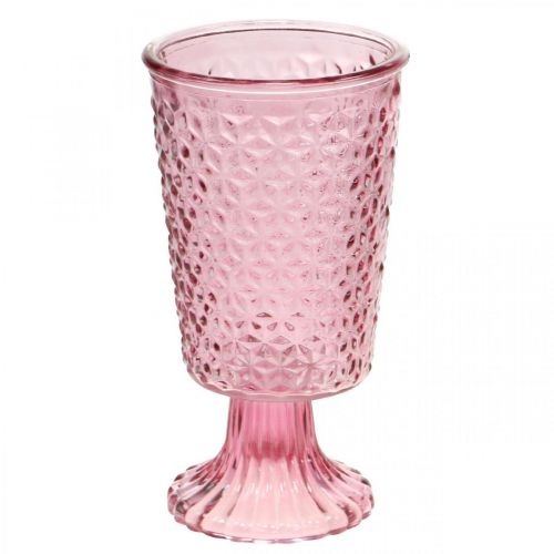Floristik24 Ljuskopp, koppglas, lykta, glasdekoration Ø10cm H18,5cm
