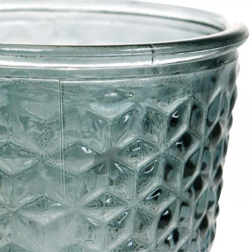 Floristik24 Lykta med fot, koppglas, dekorationsglas grå Ø10cm H18,5cm